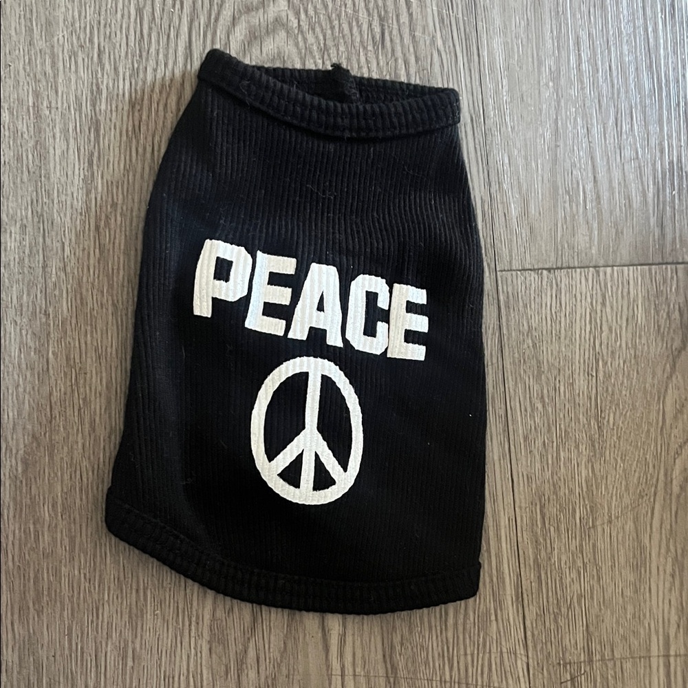 Black Peace Sign Dog Sweater